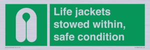Life jackets stowed within